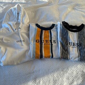 Bundle of Guess 2 t-shirts 1 hoodie large